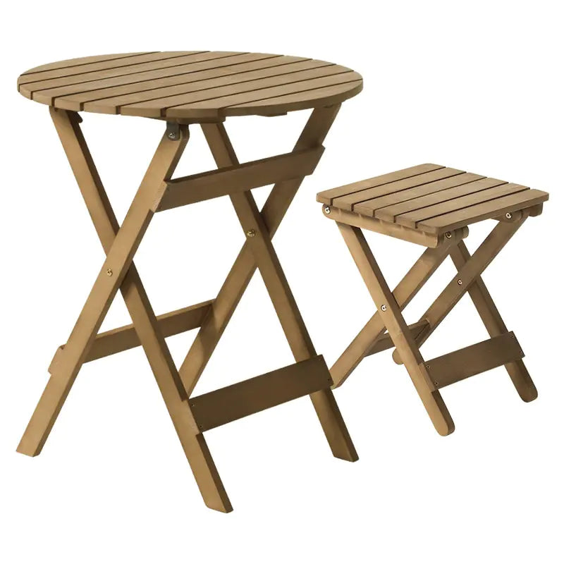 Wooden Folding Dining Table and Chairs