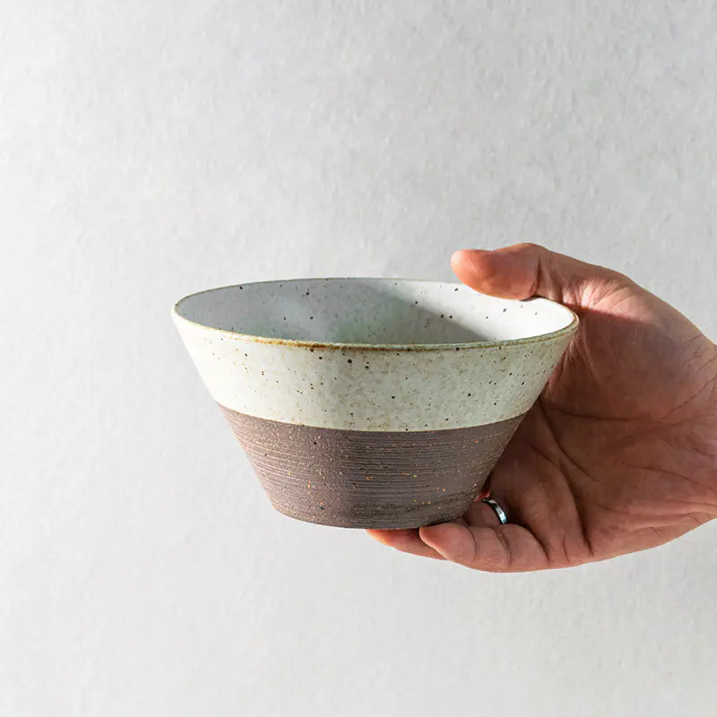 Japanese stoneware ramen salad bowl