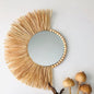 Moroccan Wooden Beaded Woven Mirror