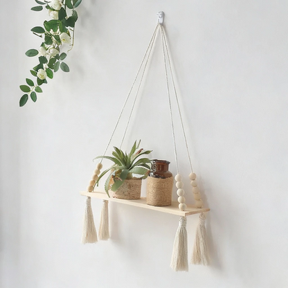 Bohemian Woven Tapestry Wall Shelf