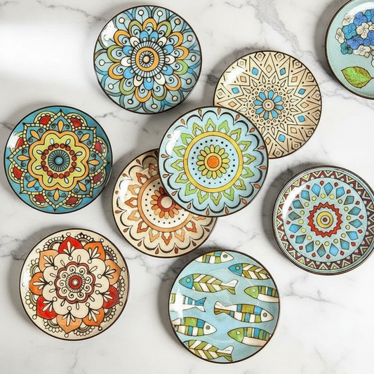 Hand-Painted Ceramic Plate