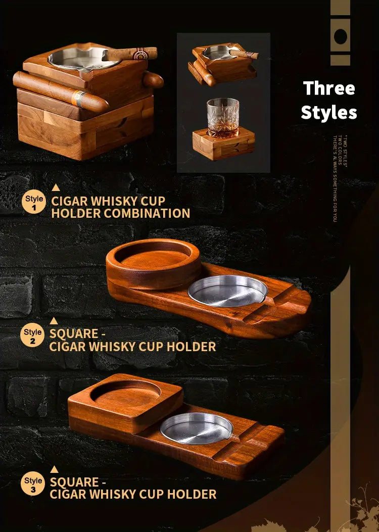 Wooden Coasters and Cigar Holder