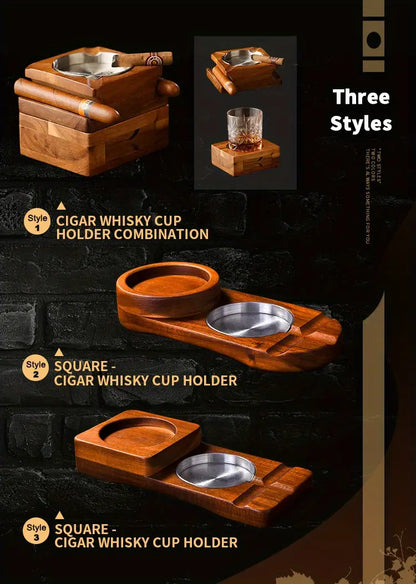 Wooden Coasters and Cigar Holder