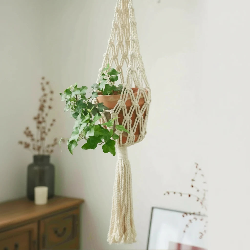 Hanging Basket Tapestry Bohemian Decor