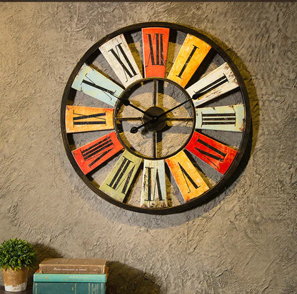 Vintage iron wall clock