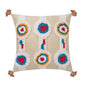 Geometric Cushion Cover with Tassels and Handmade from India