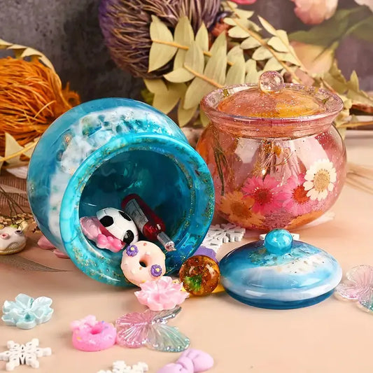 Silicone Mold with Lid for DIY Crystal Drop Epoxy Resin