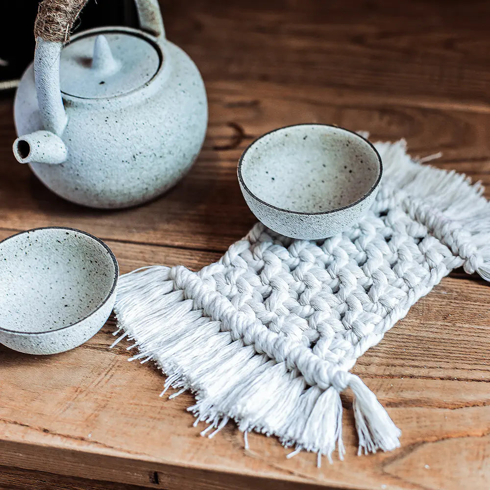 Handwoven Cotton Rope Coasters and Placemats