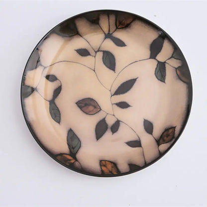 Hand-Painted Ceramic Plate with Flowers 