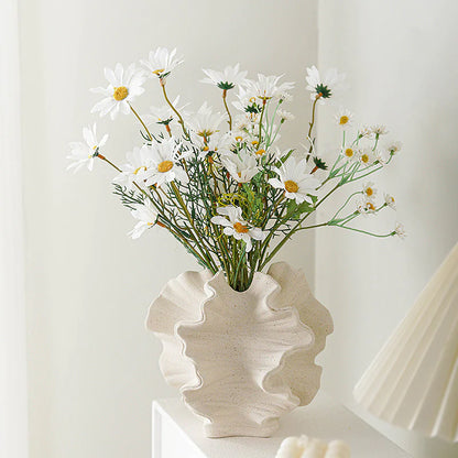 Frosted White Ceramic Vase