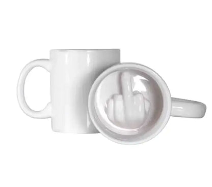 Taza de Cerámica con Dedo Medio