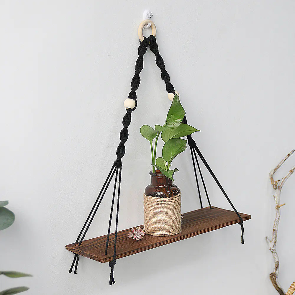 Bohemian Woven Tapestry Wall Shelf