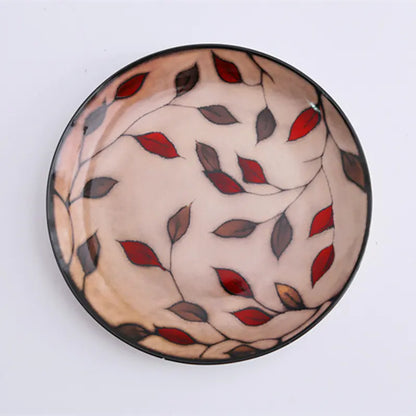 Hand-Painted Ceramic Plate with Flowers 