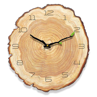 Wood Grain Clock, Silent Annual Rings Clock