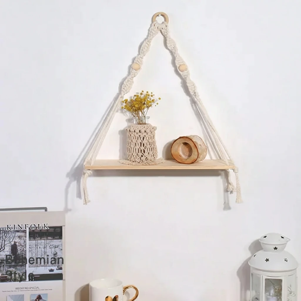 Bohemian Woven Tapestry Wall Shelf