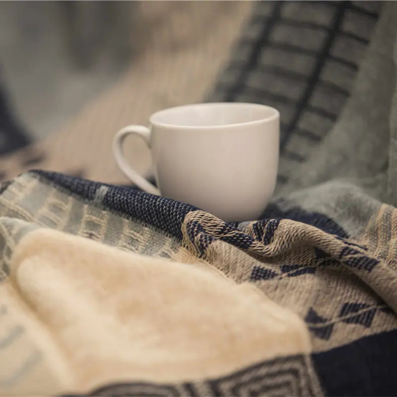 Sofa Cover and Blanket Set