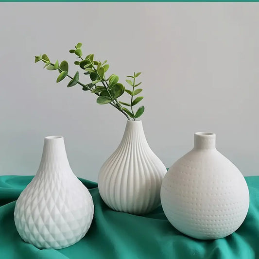 Elegant White Ceramic Vase
