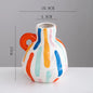 Ceramic Vase with Vertical Stripe Design