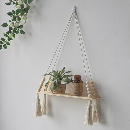 Bohemian Woven Tapestry Wall Shelf