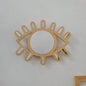 Nordic Wooden Eye-Shaped Wall Mirror for Room Decoration
