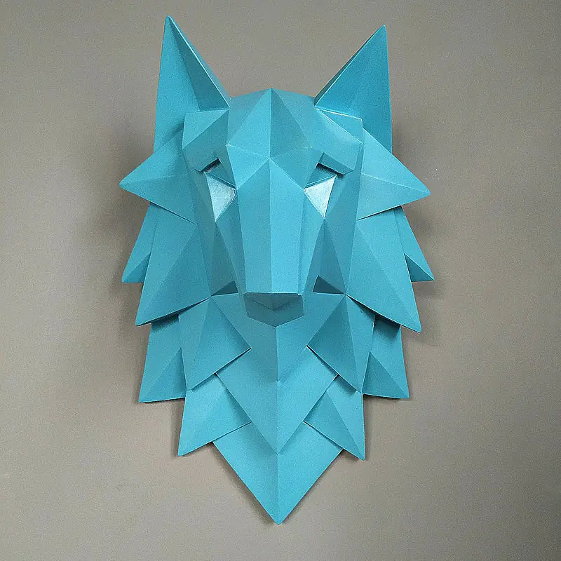 Geometric Wolf Head