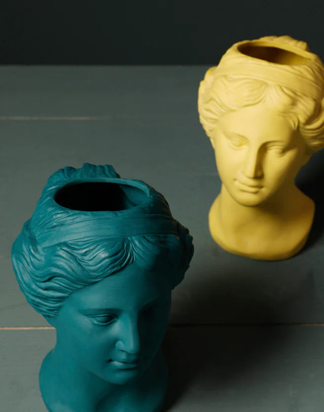 Ceramic Flowerpot and Vase Statue