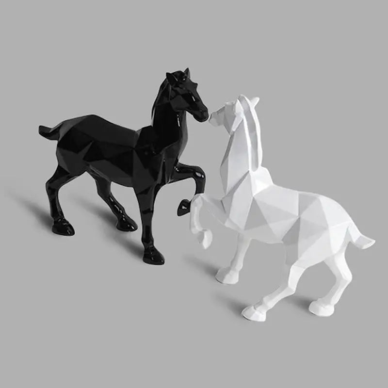 White Horse Resin Sculpture