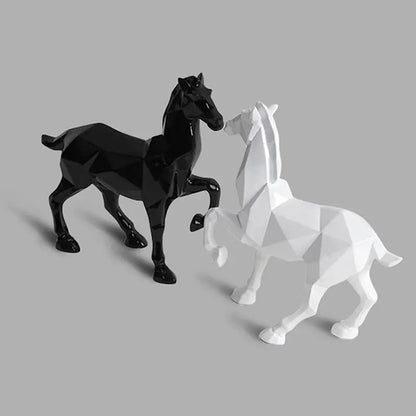 White Horse Resin Sculpture