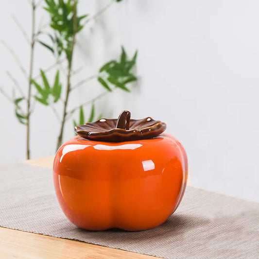 Tetera Cerámica en Forma de Caqui