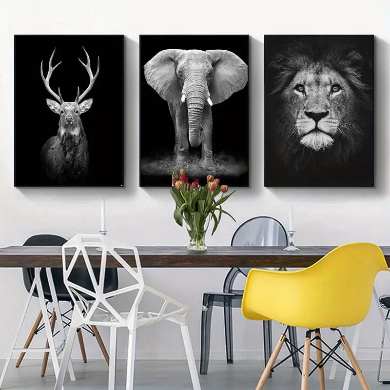 3 Animal Canvas Prints
