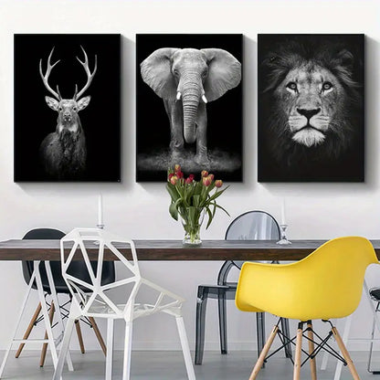 3 Animal Canvas Prints