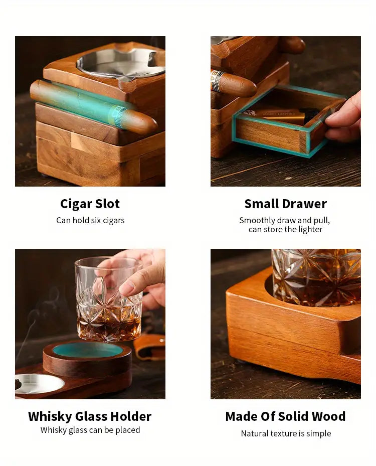 Wooden Coasters and Cigar Holder