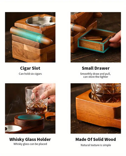 Wooden Coasters and Cigar Holder