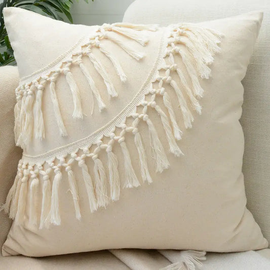 Bohemian Soft Tassel Cushion Cover