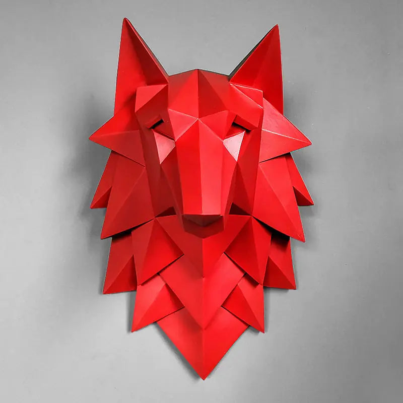 Geometric Wolf Head