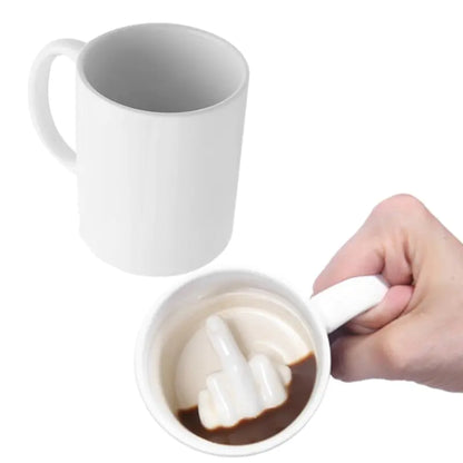 Taza de Cerámica con Dedo Medio