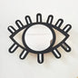 Nordic Wooden Eye-Shaped Wall Mirror for Room Decoration