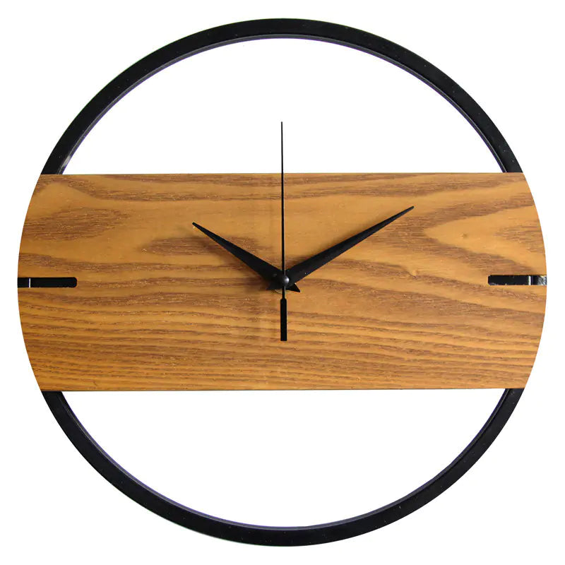 Reloj de Pared de Madera y Metal
