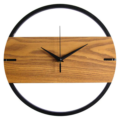 Reloj de Pared de Madera y Metal