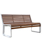 Aluminum and wood bench