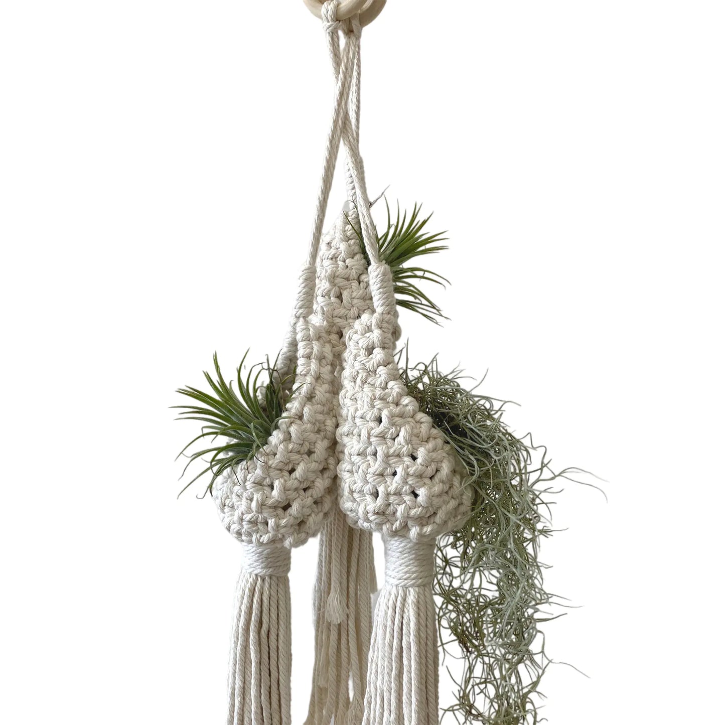 Macetero con Tapiz Tejido a Mano Bohemio