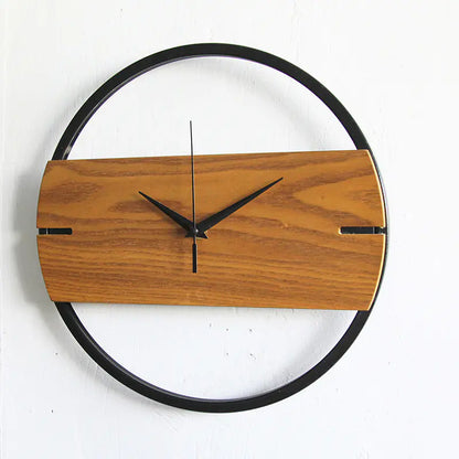 Reloj de Pared de Madera y Metal