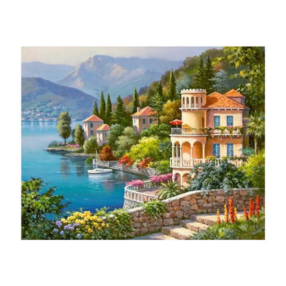 5D Diamond Painting Landscape Picture with Rhinestones