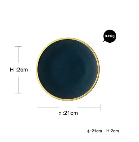 Ceramic Dinnerware Set with Gold Rim