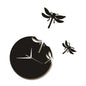 Acrylic Wall Clock with Dragonfly Design