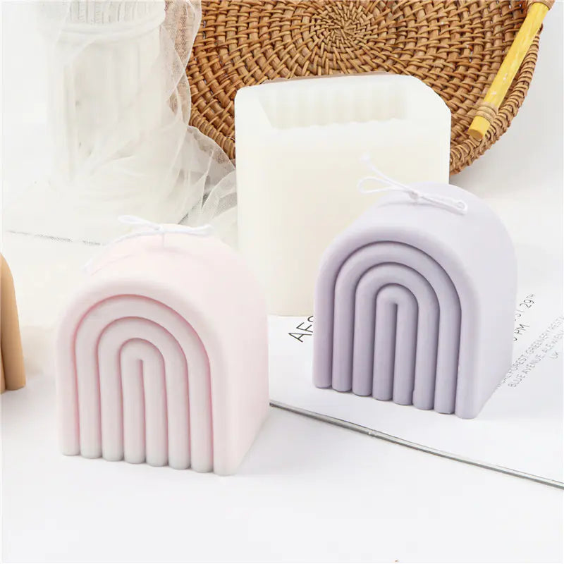 Rainbow Bridge Shaped Silicone Mold for DIY Candles