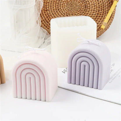 Rainbow Bridge Shaped Silicone Mold for DIY Candles
