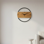 Reloj de Pared de Madera y Metal