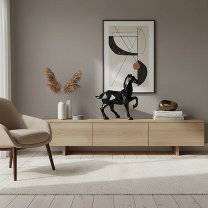 White Horse Resin Sculpture