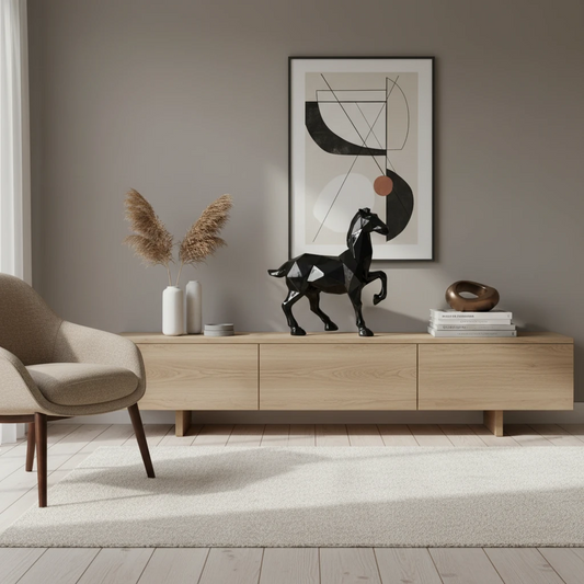 White Horse Resin Sculpture